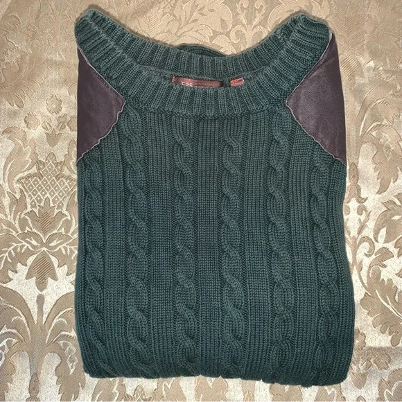 525 America Cable Knit Shoulder Patch Sweater - Picture 2 of 9